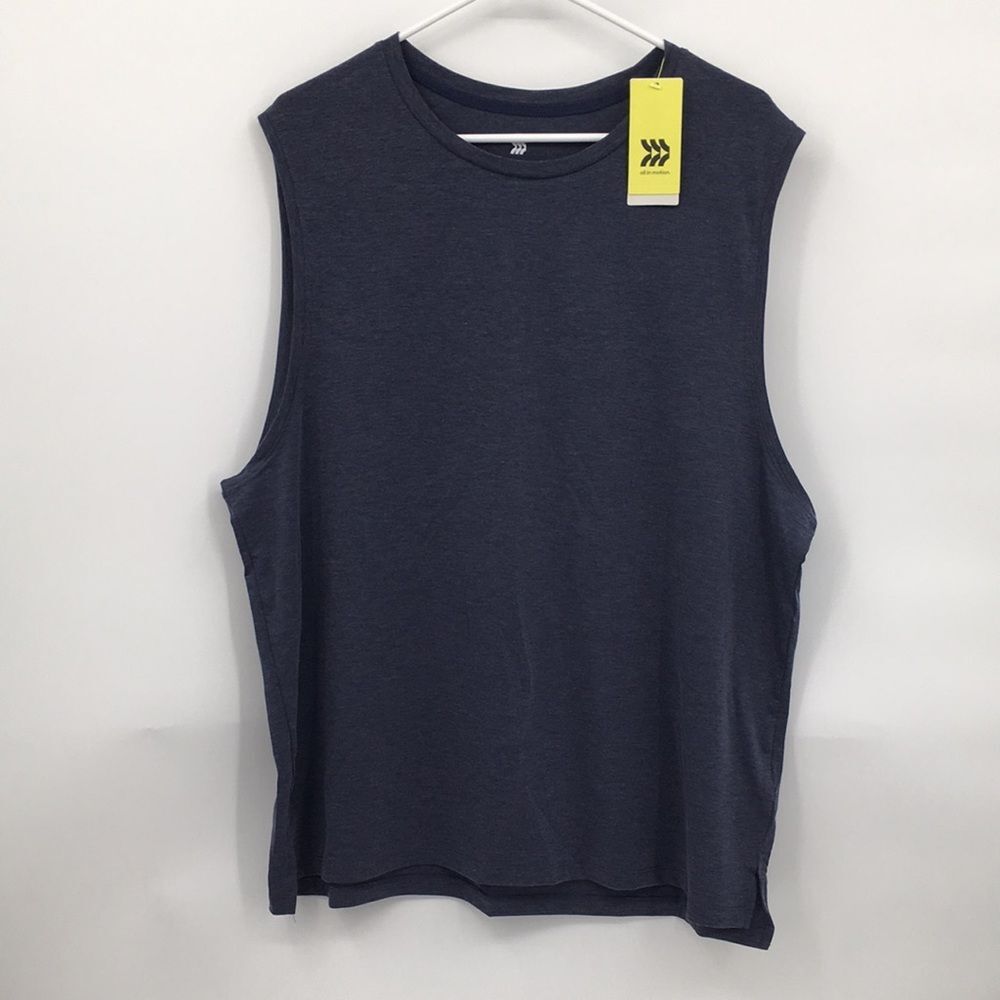 All In Motion Men’s Navy Blue Muscle Tee Tank Top XL